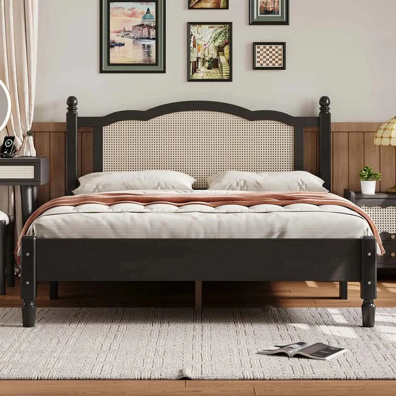 Modern Rattan Cane Bed - craft decor