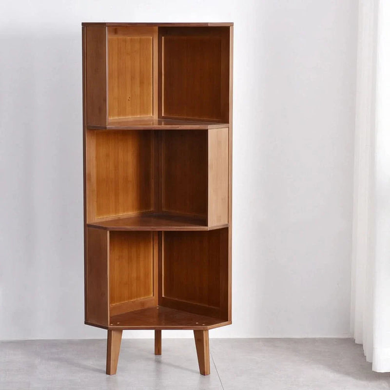 Silicox Corner Shelf Multi-layer Corner Bookshelf, Bookcase, Display Rack