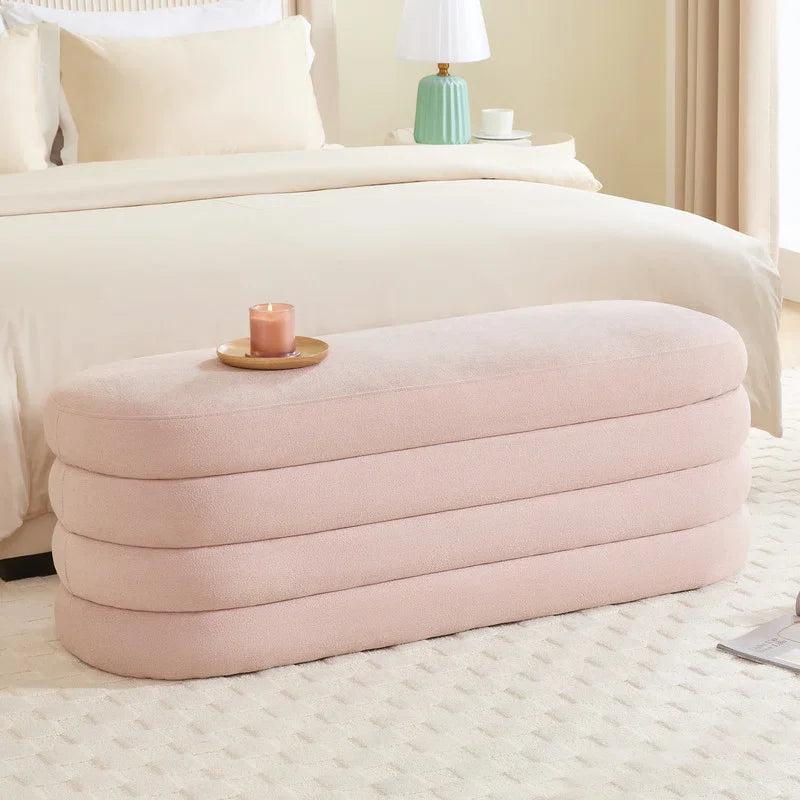 Efel Polyester Upholstered Storage Bench - craft decor