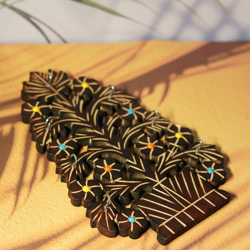 Rustic Wooden Key Hanger with Tree Design (Set of 2)