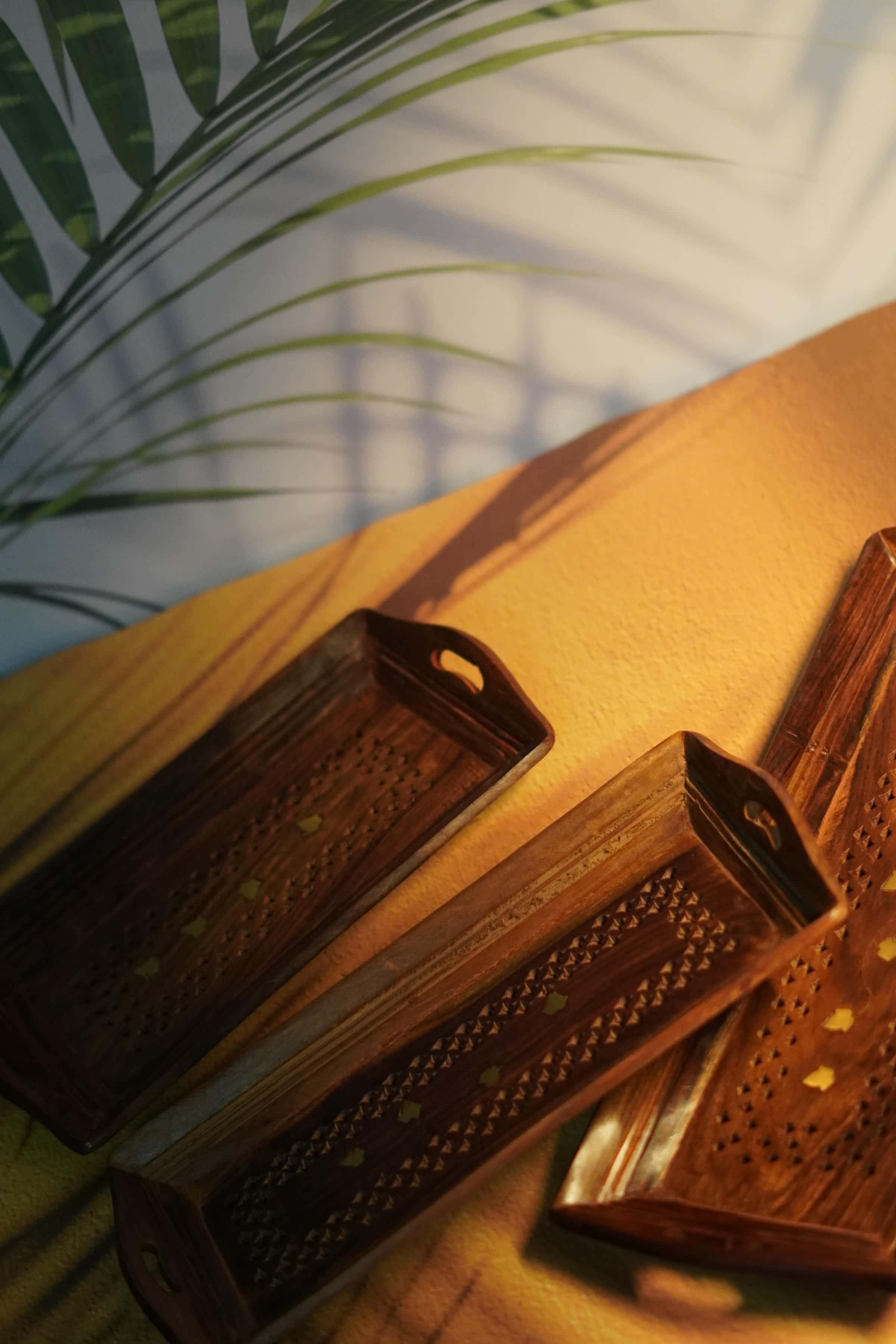 Rustic Elegance: Handcrafted Wooden Serving Trays