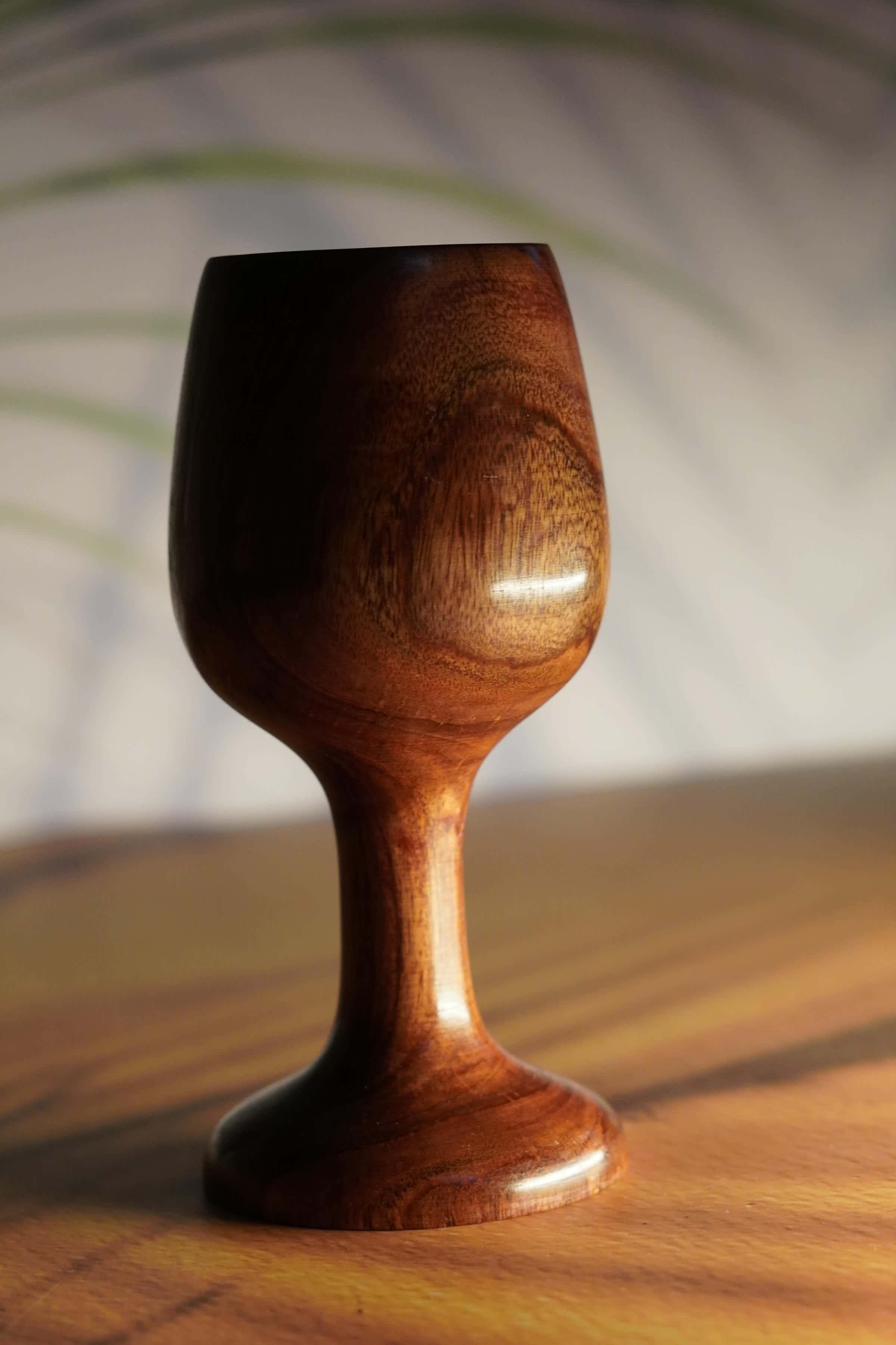 Eco-Chic Wooden Wine Glass