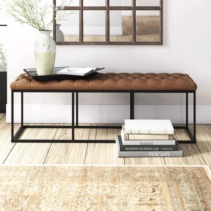 Vauipex Polyester Blend Upholstered Bench - craft decor