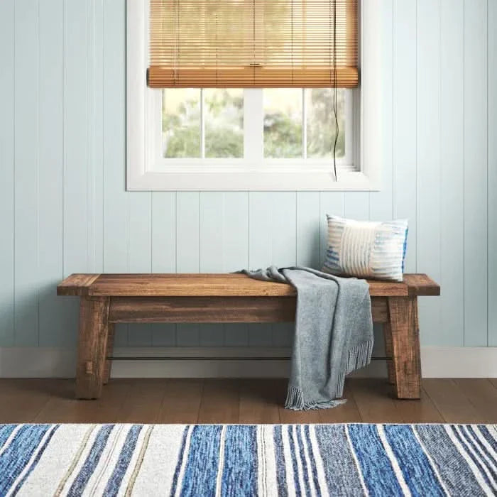 Hamper Wooden Entryway & Dining Bench - craft decor
