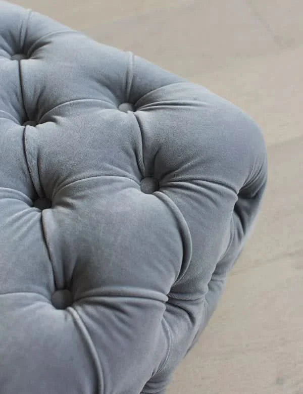 Cevberg Buttoned Pouffe cum Center Table -Craft Decor
