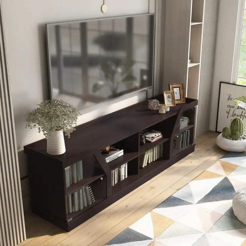 Livistor Contemporary Espresso 71-inch Multi-functional Storage TV Console