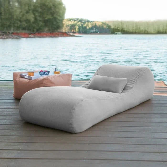 Jivankan Outdoor Bean Bag Sun Lounger with Pillow