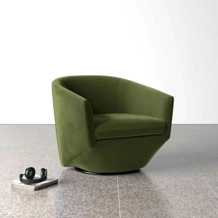 Stenly MOdern Upholstered Swivel Barrel Chair - Craft Decor