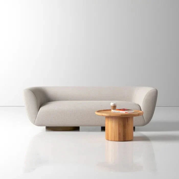 Modern Parisian-Inspired Sofa with Flared Arms & Rounded Corners