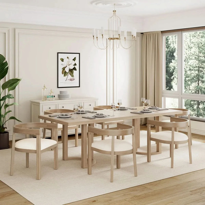 Classic 6-Seater Wood Dining Table set