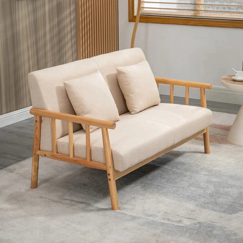 Square Arm Sofa – Modern 2-Seater with Firm Support
