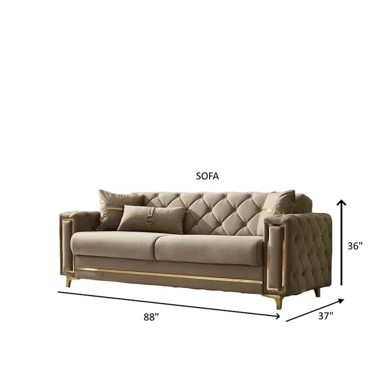 Jaderiusz 3 - Piece Velvet Living Room Set Luxury Sofa Set