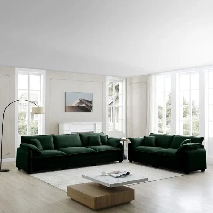 Kaorukoz Family Sofa Set Deep Seat Sofa, Warm Sofa For Home Cinema And Living Room, One 2-Seater Sofa And One 3-Seater Sofa Luxury Sofa Set
