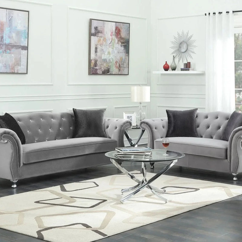Kenniyaz 2 - Piece Velvet Living Room Set Luxury Sofa Set