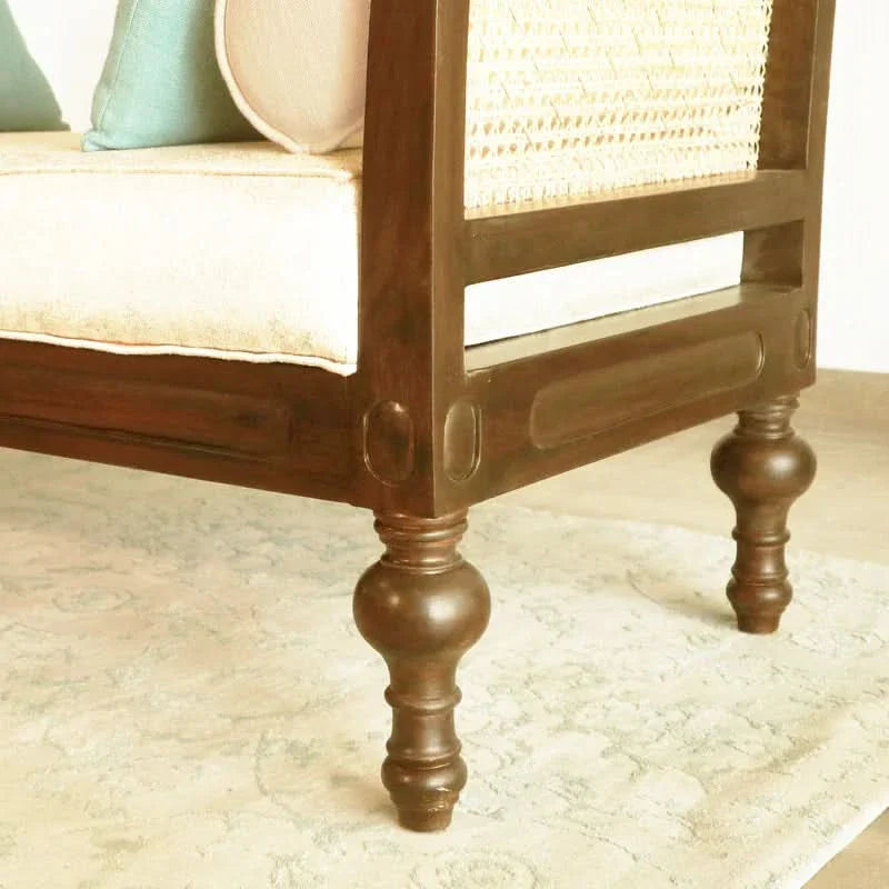 kazzy Lady Bird Chaise- 2 Seater Rattan Bench - craft decor