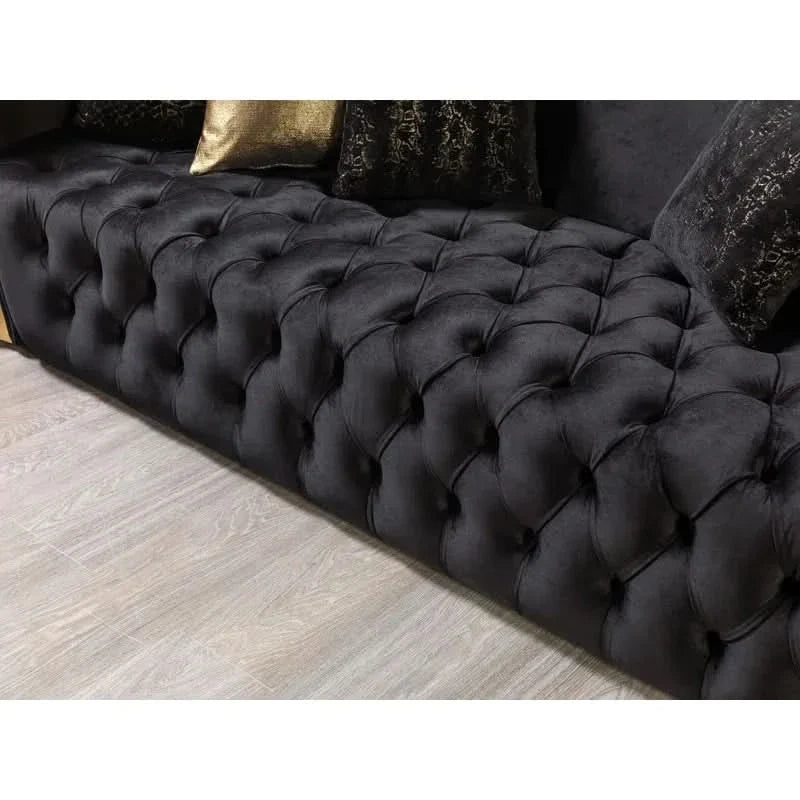 Lilaso 3 - Piece Velvet Living Room Luxury Sofa Set