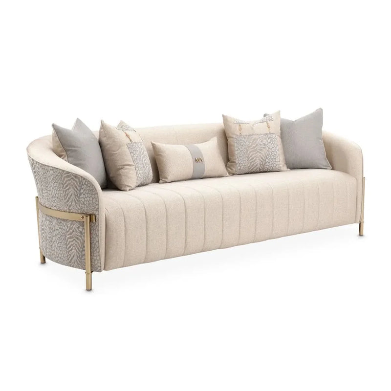 3-Seater Round Arm Sofa – Comfortable Couch with Elegant Curves