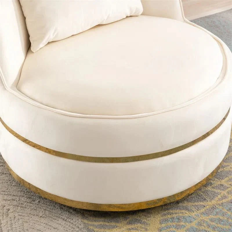 Venvo Velvet Swivel Barrel Chair For Luxury Spaces - Craft Decor