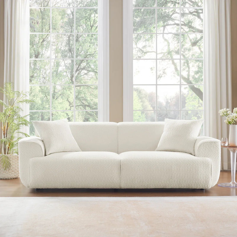 Kelibor Modern Style 3Seater Sofa in boucle fabric - Craft Decor
