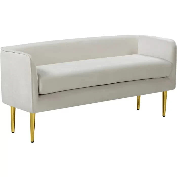 Anantila Manuel Velvet Upholstered Bench - craft decor