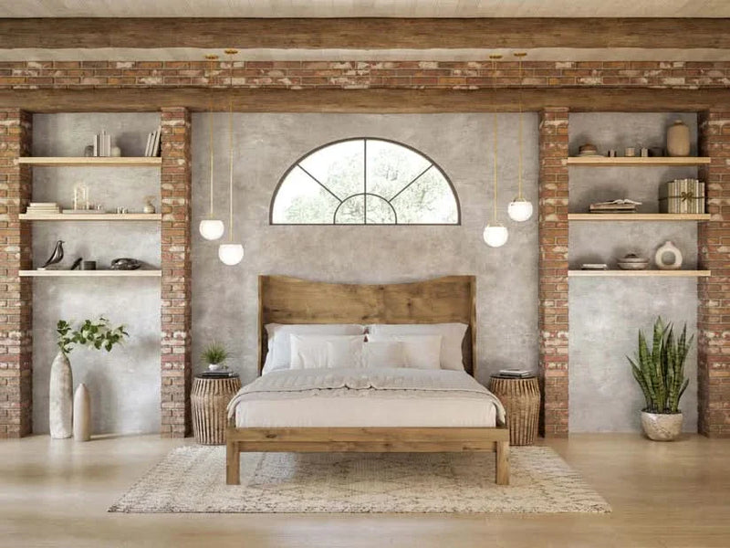 Diamond Solid Wood Bed - craft decor