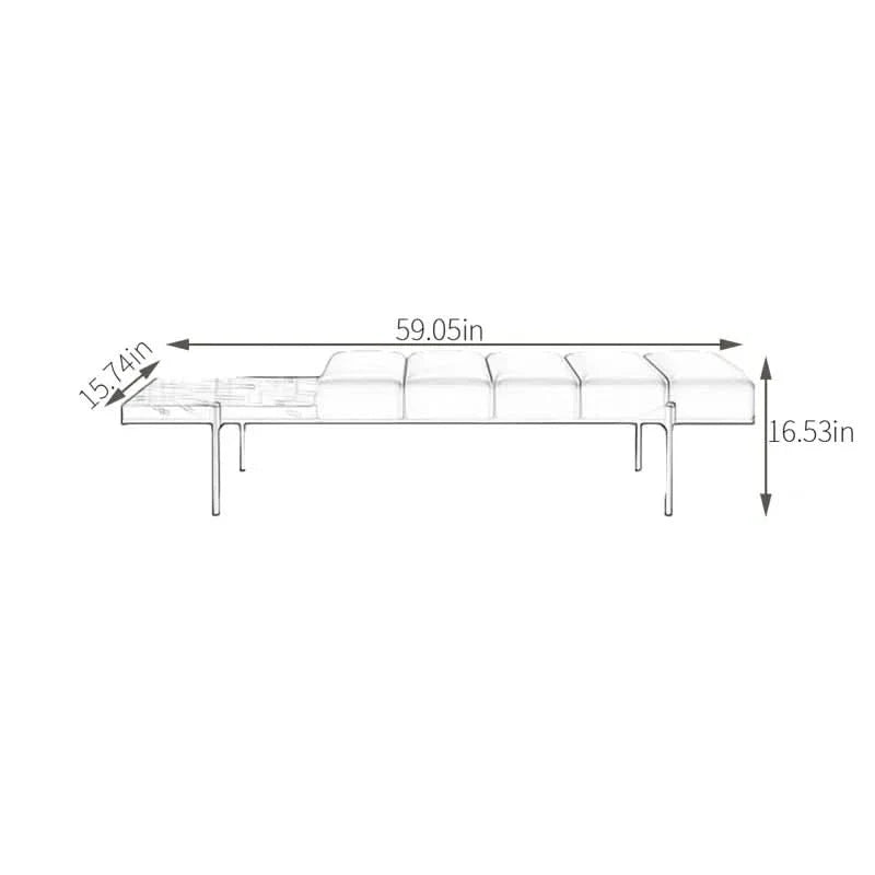 Cyclor Genuine Leather Upholstered Bench - craft decor