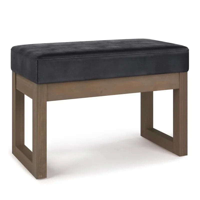 Antinomic Tweed Style Fabric Upholstered Bench