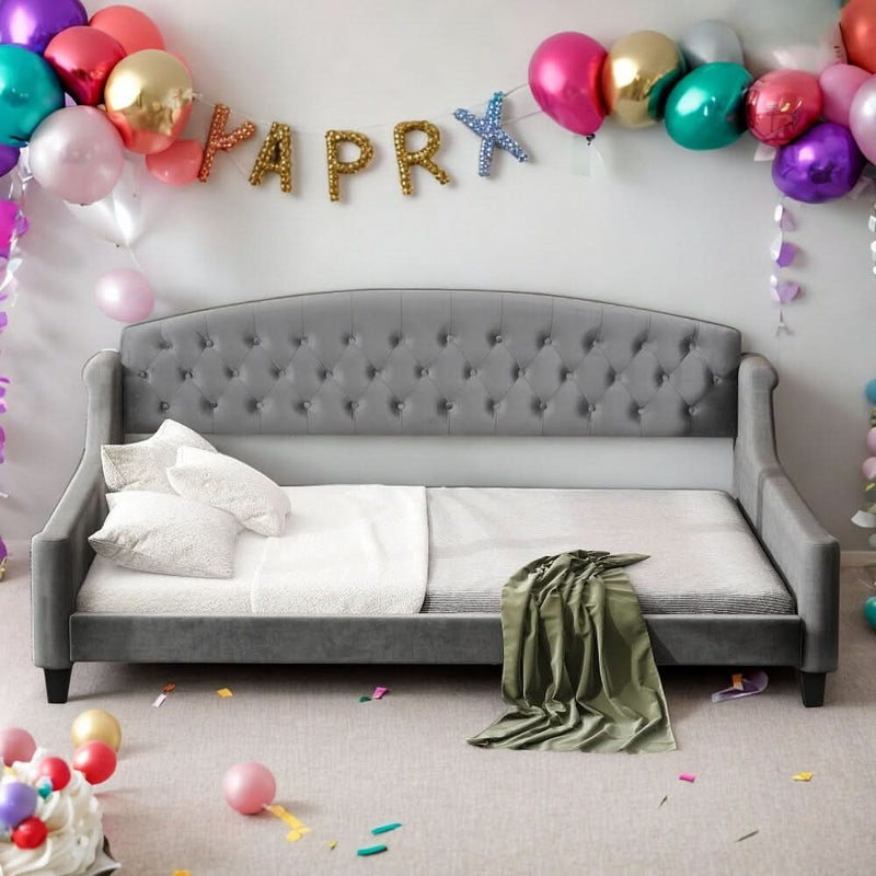 Upic Modern Luxury Tufted Button Daybed - craft decor