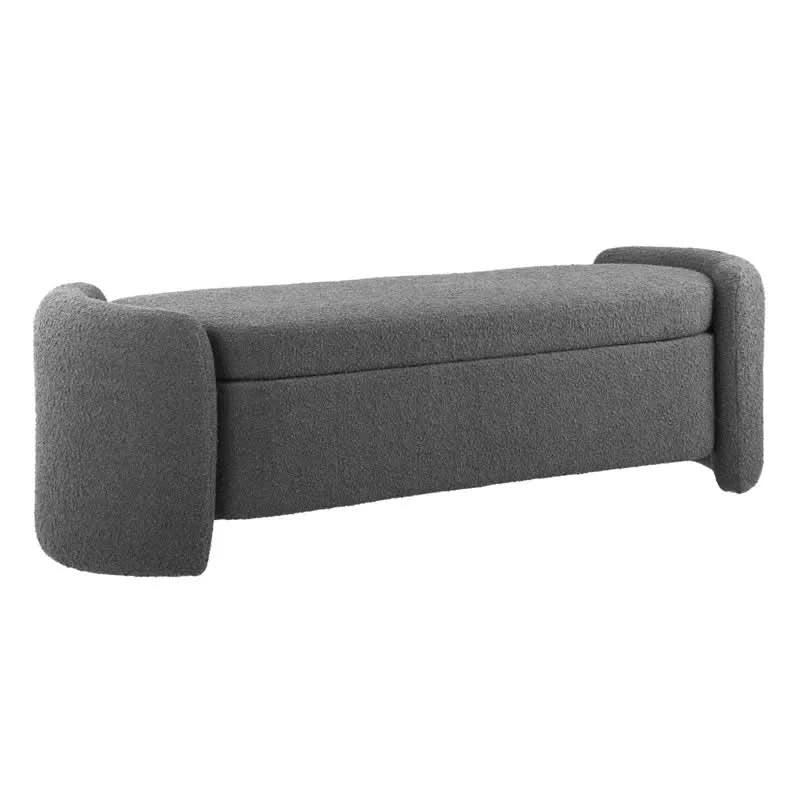 Canterpilar Boucle Upholstered Bench - craft decor