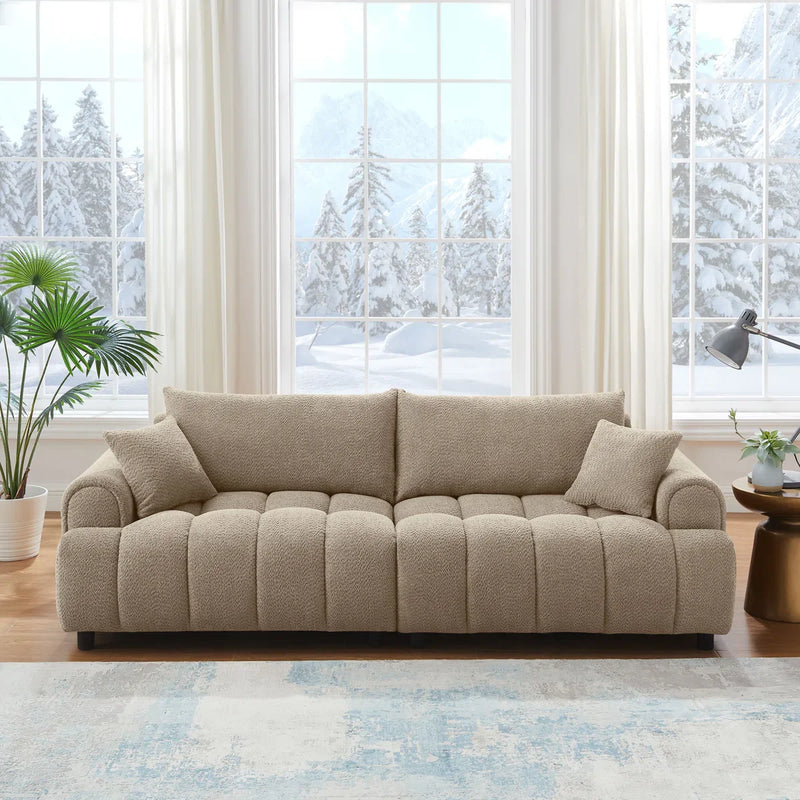 Faxon Luxury Modern Tufted Boucle Sofa - Craft Decor