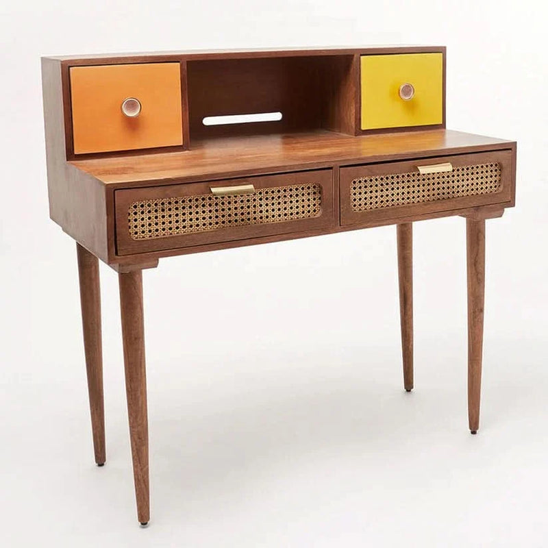 Celpi Rattan Study Desk - Craft Decor