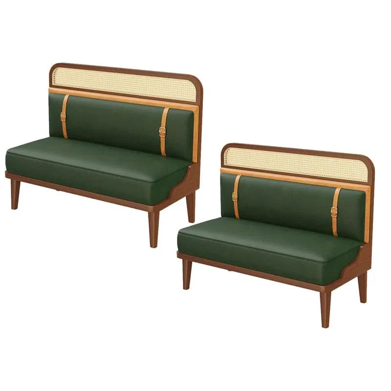 Azino Faux Leather Double Bench Set Of Two Faux Leather Upholstered Bench