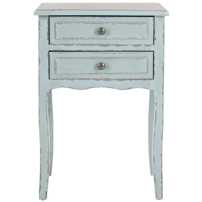 Gepick Distressed Pale Blue Accent Table - Craft Decor