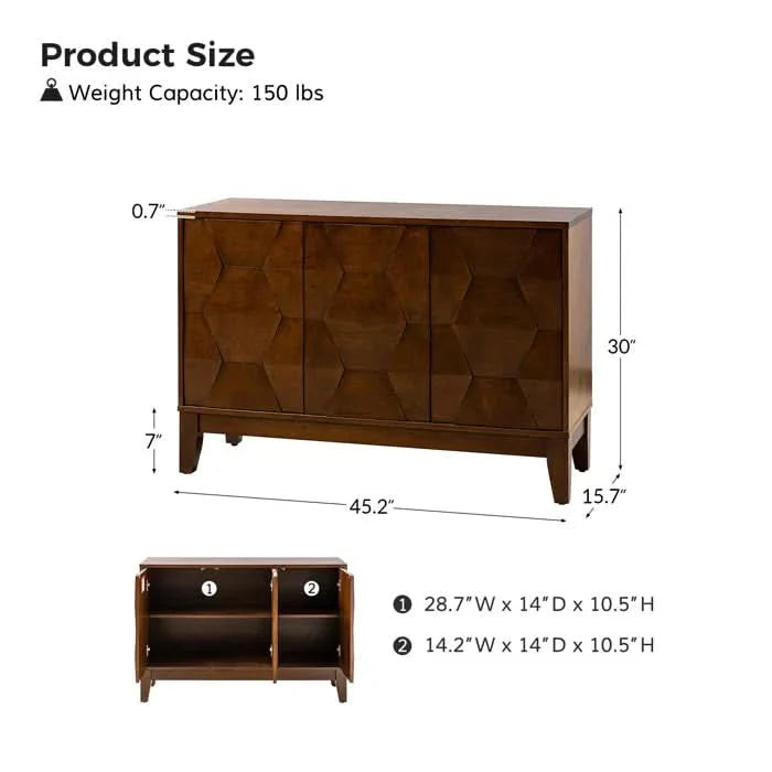 45'' Sideboard with Solid Wood Legs