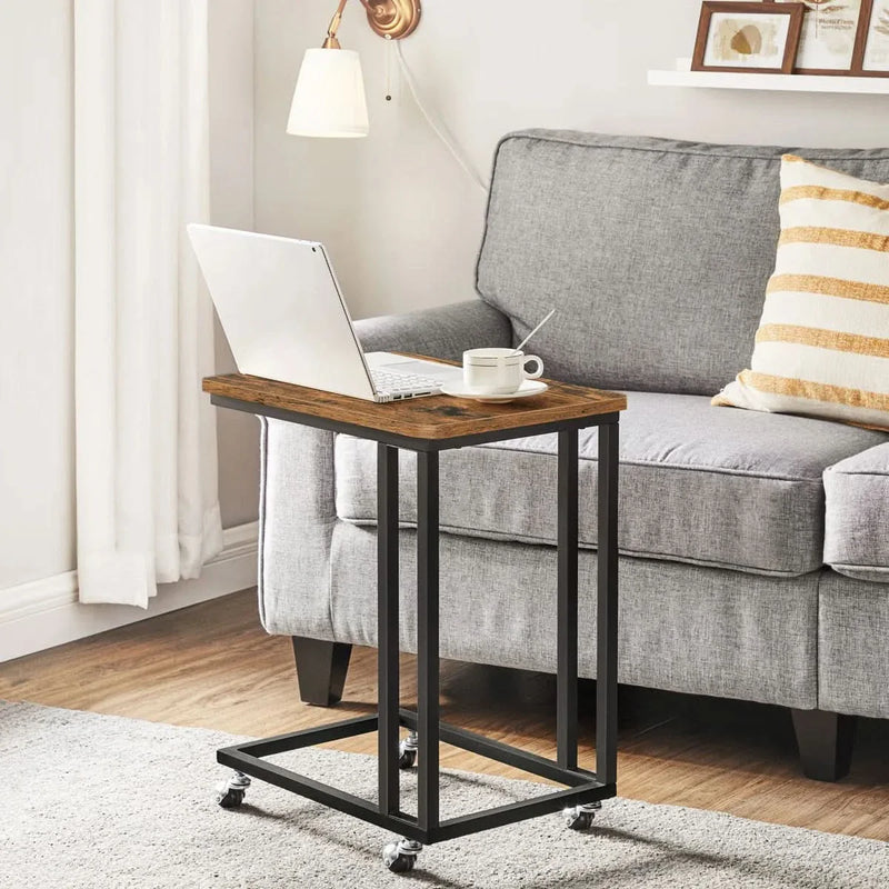 Zek Modern Rolling End Table - Craft Decor