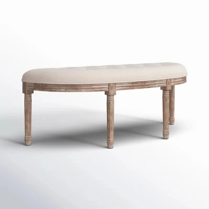 Andrewe Linen Upholstered Bench - craft decor