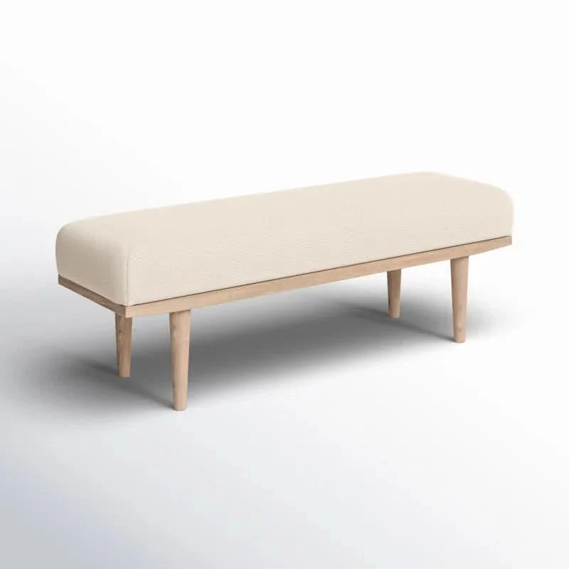 Zorty Cotton Blend Upholstered Bench - craft decor