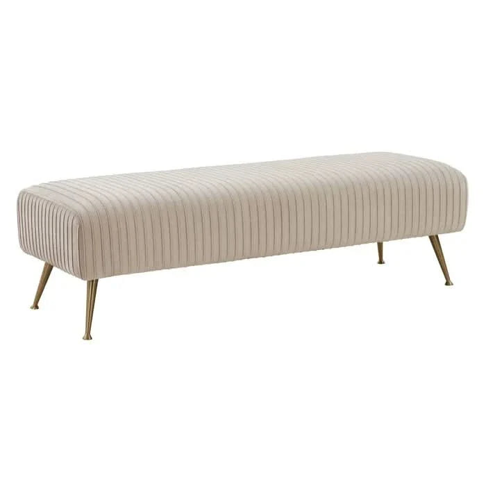 Shenaster Velvet Upholstered Bench - craft decor