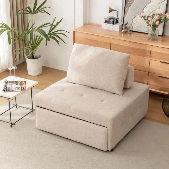 Upholstered Convertible Accent Chair - Woodenn Bazar