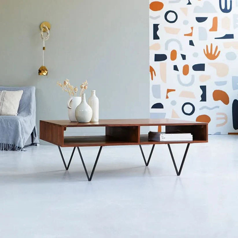 Kayun Coffee Table With Iron Legs - Craft Decor