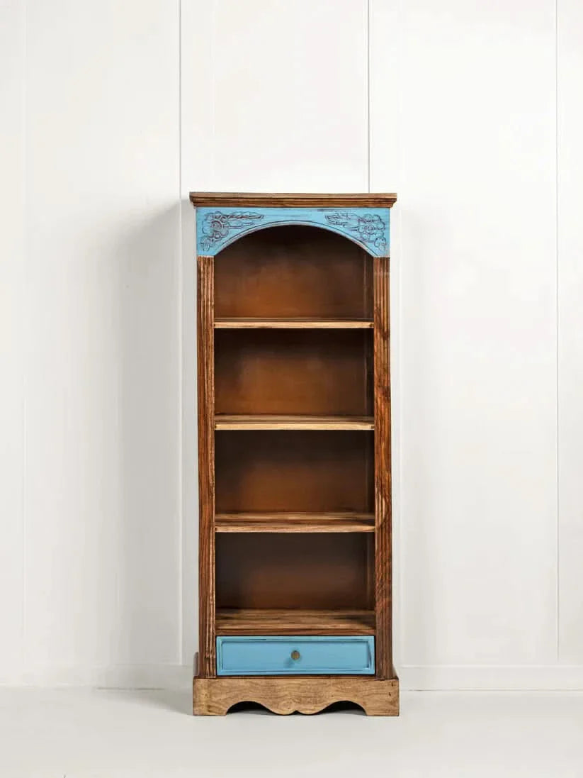 Kiwion Carved Solid Wood Bookcase - Craft Decor