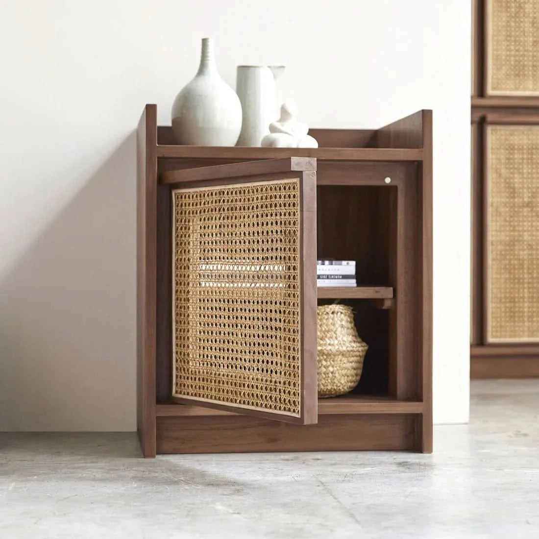 Zampi Rattan Bedside - Craft Decor