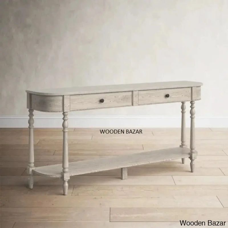 Aberdale 65'' Genuine Marble Polish Console Table - Craft Decor