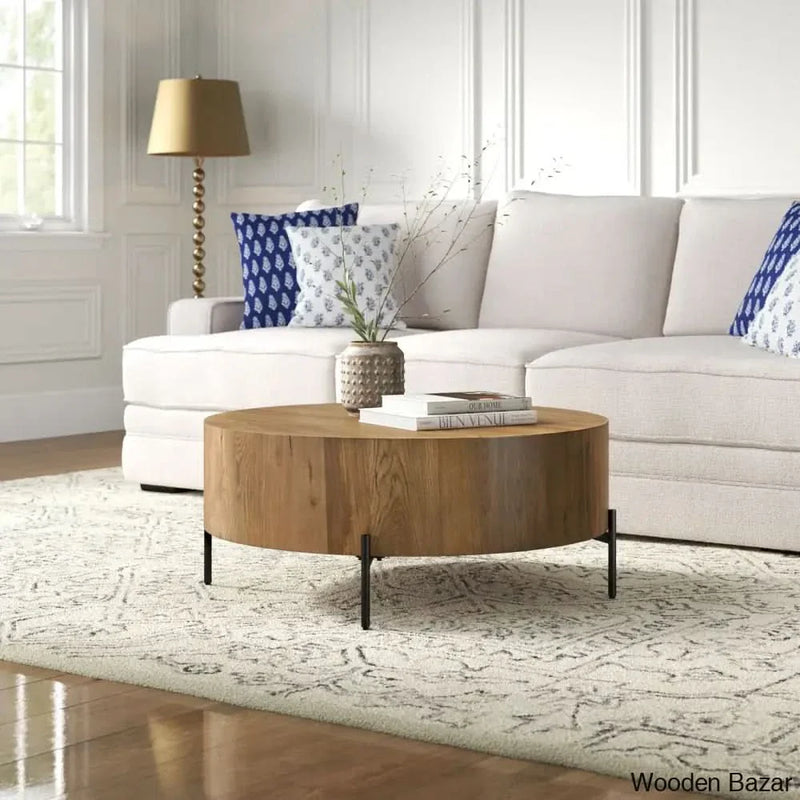 Aceton Coffee Table And Center Table - Craft Decor Amber Oak