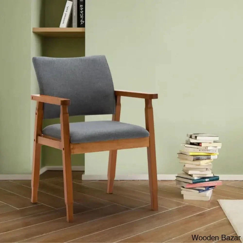 Actrice Mid-Century Fabric Upholstered Arm Chair, Dining chair - Craft Decor