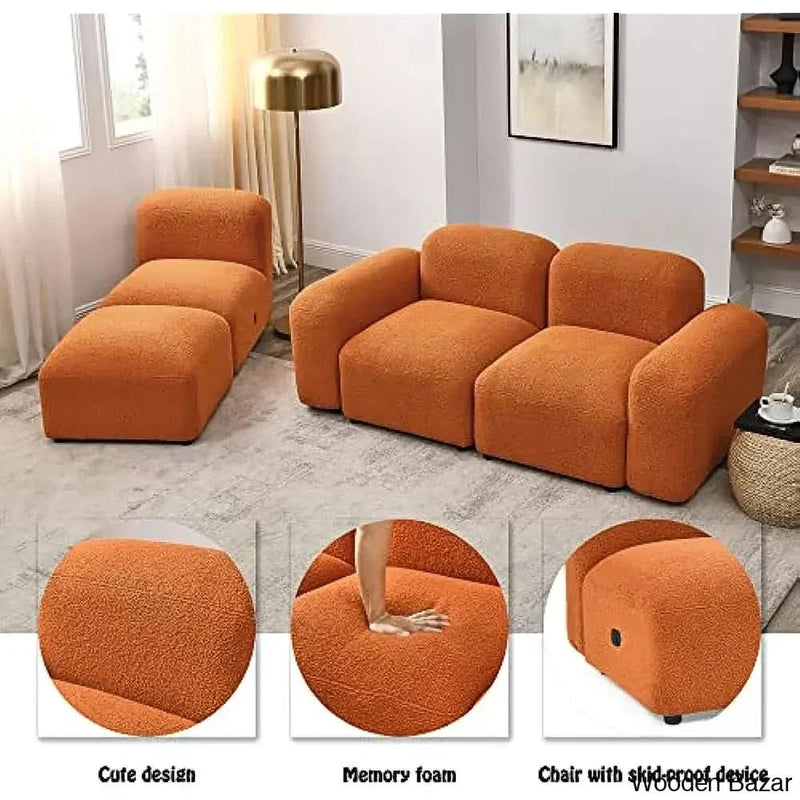 Ader Minimalist Convertible Modular Sectional Sofa in L-Shaped