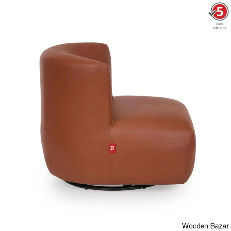 Adward New Armless Lounge Chair in camel Brown Color - Craft Decor