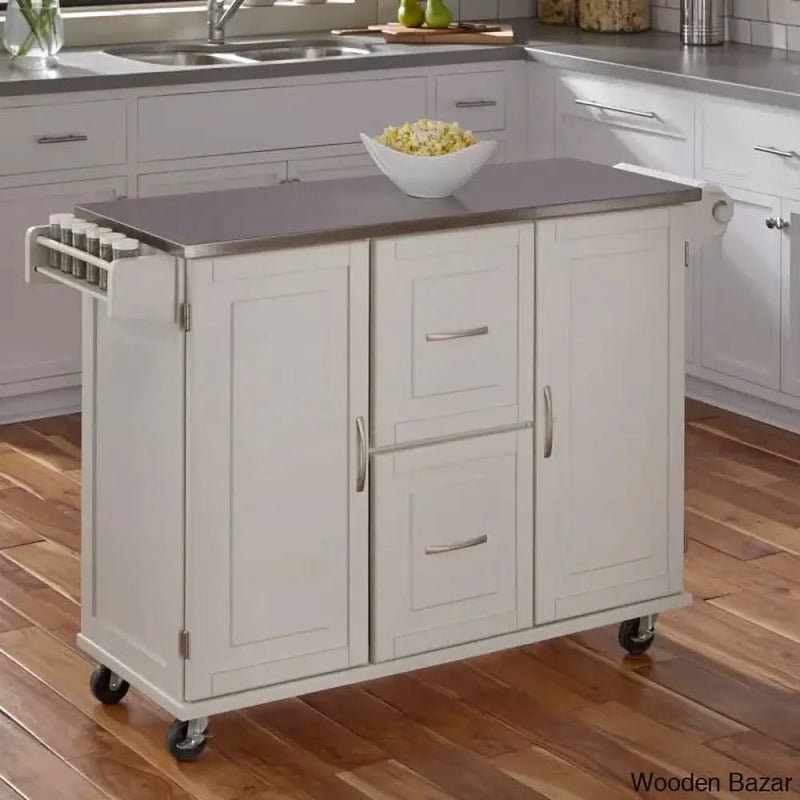 Aftonshire Kitchen Cart Kitchen trolley cart cabinet kitchen island with storage