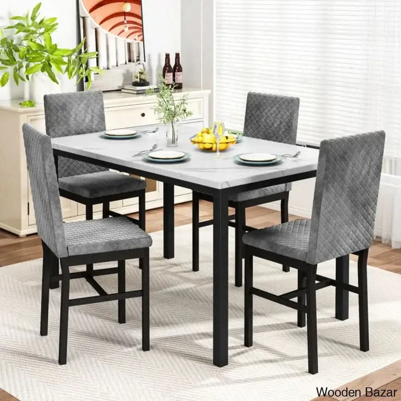 Akil 4 Seater Wooden Dining Table set For Modern homes - Craft Decor