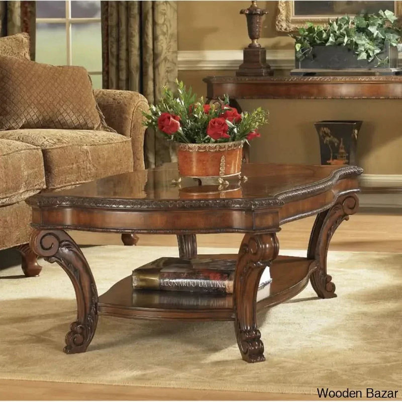Alden Round Cocktail Table w/ Casters Coffee and Center Table